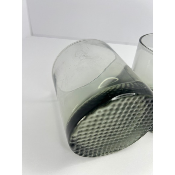 2 Smoke Grey MCM Tumblers Glass Drink Cup‎ Vintage Barware 3.5" x 3.25" - Picture 9 of 12